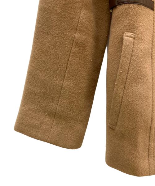 BURBERRY BLUE LABEL（バーバリー ブルー レーベル）BURBERRY BLUE LABEL (バーバリー ブルー レーベル) フーデッドコート 裏ノバチェック キャメル サイズ:38の古着・服飾アイテム