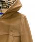 中古・古着 BURBERRY BLUE LABEL (バーバリー ブルー レーベル) フーデッドコート 裏ノバチェック キャメル サイズ:38：9000円