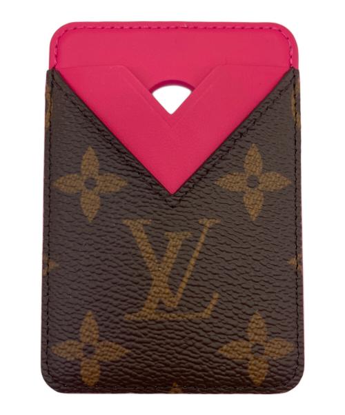 LOUIS VUITTON（ルイ ヴィトン）LOUIS VUITTON (ルイ ヴィトン) カードケース　ポルト カルト･マグネット ブラウン×ピンクの古着・服飾アイテム