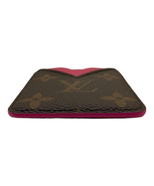 LOUIS VUITTON（ルイ ヴィトン）LOUIS VUITTON (ルイ ヴィトン) カードケース　ポルト カルト･マグネット ブラウン×ピンクの古着・服飾アイテム