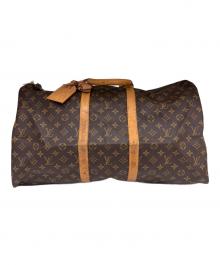 LOUIS VUITTON（ルイ ヴィトン）の古着「トラベルバッグ　キーポル55」｜ブラウン