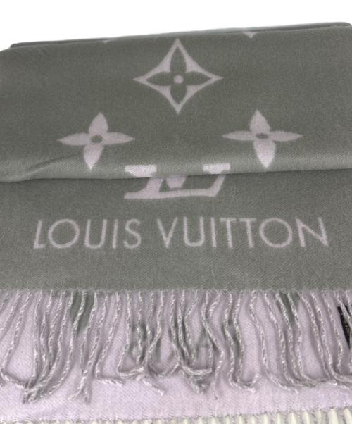 LOUIS VUITTON（ルイ ヴィトン）LOUIS VUITTON (ルイ ヴィトン) マフラー　エシャルプ・レイキャビック ラベンダー×グレーの古着・服飾アイテム