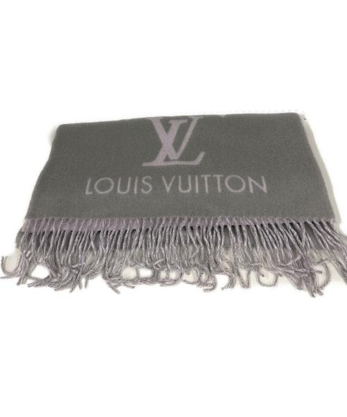 LOUIS VUITTON（ルイ ヴィトン）LOUIS VUITTON (ルイ ヴィトン) マフラー　エシャルプ・レイキャビック ラベンダー×グレーの古着・服飾アイテム