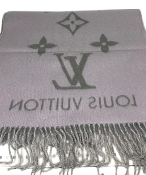 LOUIS VUITTON（ルイ ヴィトン）LOUIS VUITTON (ルイ ヴィトン) マフラー　エシャルプ・レイキャビック ラベンダー×グレーの古着・服飾アイテム