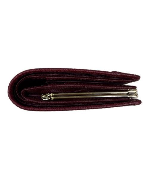BURBERRY（バーバリー）BURBERRY (バーバリー) がま口2つ折り財布 ベージュ×レッドの古着・服飾アイテム