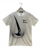 NIKE×BLACK COMME des GARCONSナイキ×ブラックコムデギャルソン）の古着「半袖カットソー BIG SWOOSH」｜ホワイト