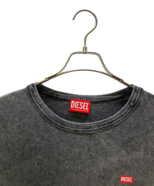 DIESEL（ディーゼル）DIESEL (ディーゼル) 半袖カットソー　Denim effect T グレー サイズ:Mの古着・服飾アイテム