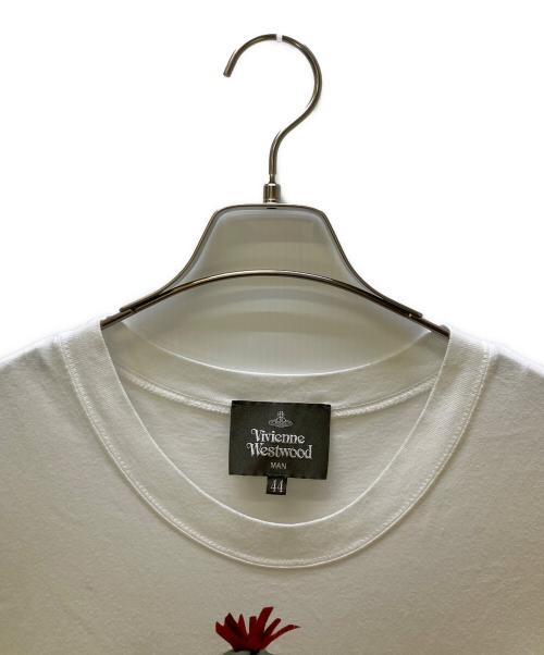 Vivienne Westwood man（ヴィヴィアン ウェストウッド マン）Vivienne Westwood man (ヴィヴィアン ウェストウッド マン) 半袖カットソー CHILDHOOD KITTY CAT ホワイト サイズ:44の古着・服飾アイテム