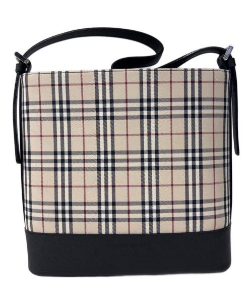 BURBERRY（バーバリー）BURBERRY (バーバリー) ショルダーバッグ ベージュ×ブラックの古着・服飾アイテム