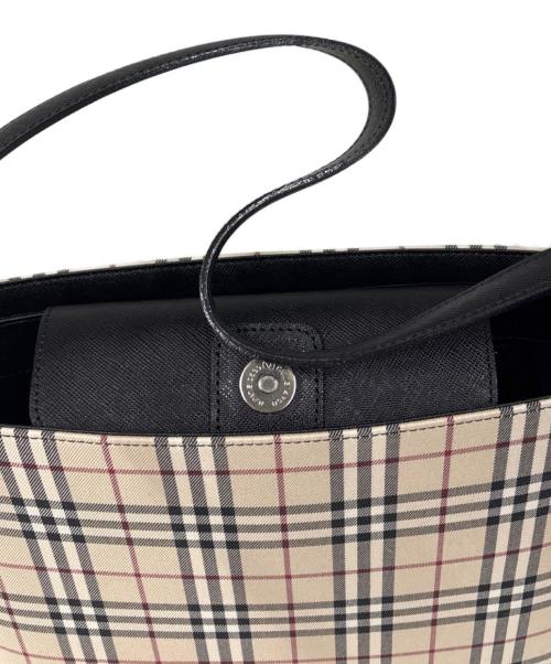 BURBERRY（バーバリー）BURBERRY (バーバリー) ショルダーバッグ ベージュ×ブラックの古着・服飾アイテム