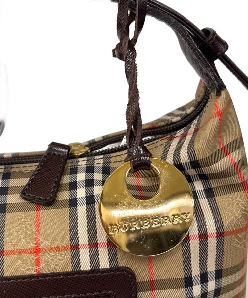 BURBERRY（バーバリー）BURBERRY (バーバリー) ワンショルダーバッグ ベージュ×ブラウンの古着・服飾アイテム