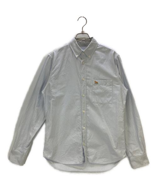 maison kitsune（メゾンキツネ）maison kitsune (メゾンキツネ) 長袖シャツ スカイブルー サイズ:38の古着・服飾アイテム