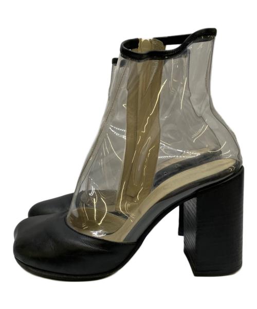 MM6 Maison Margiela（エムエムシックスメゾンマルジェラ）MM6 Maison Margiela (エムエムシックスメゾンマルジェラ) クリアブーツ ブラック サイズ:38の古着・服飾アイテム