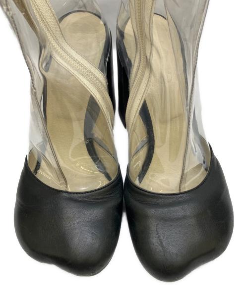MM6 Maison Margiela（エムエムシックスメゾンマルジェラ）MM6 Maison Margiela (エムエムシックスメゾンマルジェラ) クリアブーツ ブラック サイズ:38の古着・服飾アイテム