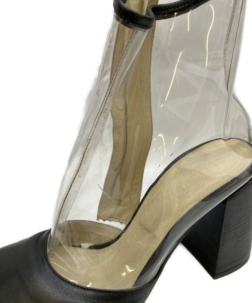 MM6 Maison Margiela（エムエムシックスメゾンマルジェラ）MM6 Maison Margiela (エムエムシックスメゾンマルジェラ) クリアブーツ ブラック サイズ:38の古着・服飾アイテム