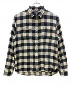 RRL×Ron Hermanダブルアールエル×ロンハーマン）の古着「長袖シャツ」｜ブラック×ホワイト