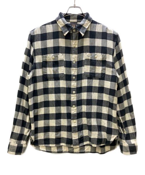 RRL（ダブルアールエル）RRL (ダブルアールエル) Ron Herman (ロンハーマン) 長袖シャツ ブラック×ホワイト サイズ:LGの古着・服飾アイテム