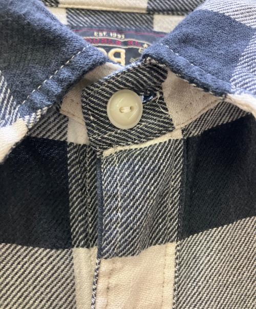 RRL（ダブルアールエル）RRL (ダブルアールエル) Ron Herman (ロンハーマン) 長袖シャツ ブラック×ホワイト サイズ:LGの古着・服飾アイテム