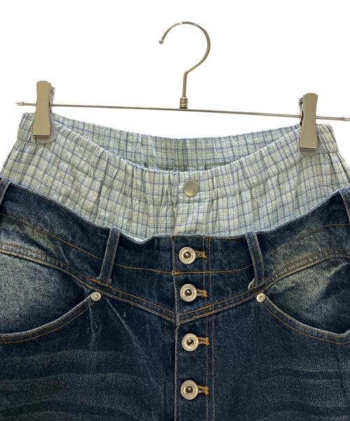 Ballsy.Brothers（ボールジーブラザーズ）Ballsy.Brothers (ボールジーブラザーズ) ハーフパンツ Trunks Docking Baggy Jorts インディゴ サイズ:Mの古着・服飾アイテム