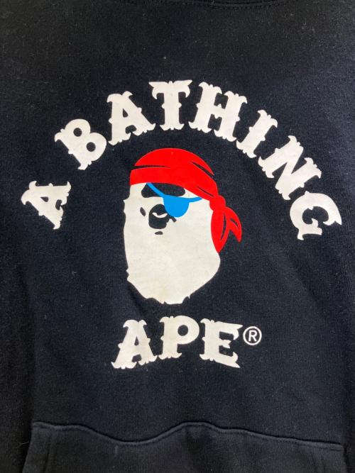 A BATHING APE（アベイシングエイプ）A BATHING APE (アベイシングエイプ) プルオーバーパーカー ブラック サイズ:Sの古着・服飾アイテム
