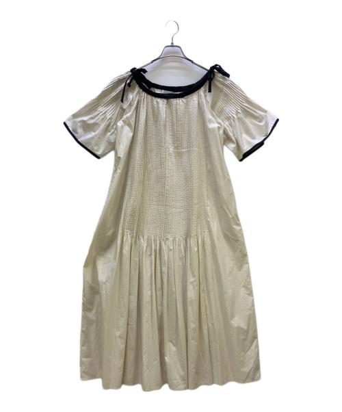 merlette（マーレット）merlette (マーレット) 半袖ワンピース エルナ ドレス アイボリー×ブラック サイズ:XSの古着・服飾アイテム