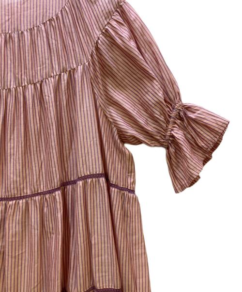 merlette（マーレット）Merlette (マーレット) 半袖ワンピース ピンク×パープル サイズ:XXSの古着・服飾アイテム