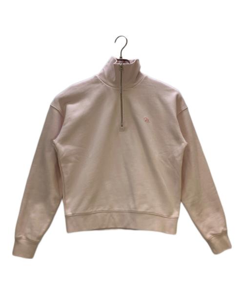maison kitsune（メゾンキツネ）maison kitsune (メゾンキツネ) ハーフジップスウェット ライトピンク サイズ:Sの古着・服飾アイテム