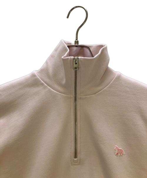 maison kitsune（メゾンキツネ）maison kitsune (メゾンキツネ) ハーフジップスウェット ライトピンク サイズ:Sの古着・服飾アイテム