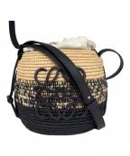 LOEWEロエベ）の古着「カゴバッグ　ビーハイブ」｜ベージュ×ブラック