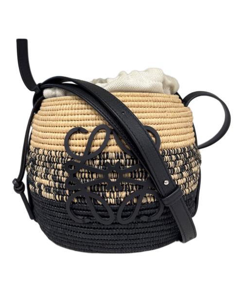 LOEWE（ロエベ）LOEWE (ロエベ) カゴバッグ　ビーハイブ ベージュ×ブラックの古着・服飾アイテム