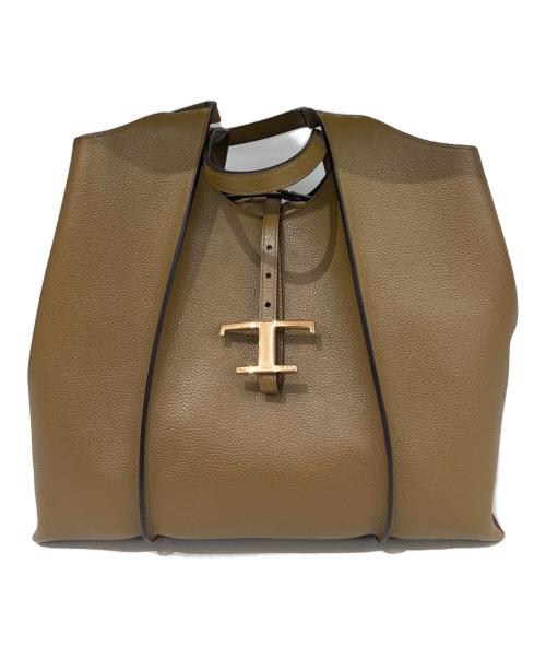TOD'S（トッズ）TOD'S (トッズ) トートバッグ　T Timeless ブラウンの古着・服飾アイテム