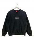 SUPREMEシュプリーム）の古着「スウェット Washed Box Logo Crewneck」｜ブラック