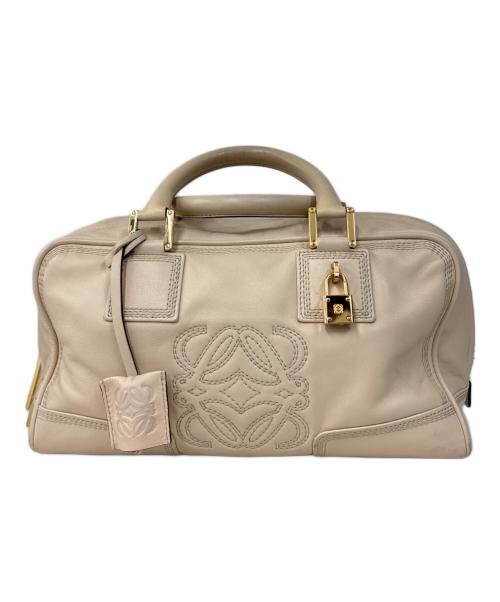 LOEWE（ロエベ）LOEWE (ロエベ) ハンドバッグ　アマソナ28 ベージュの古着・服飾アイテム