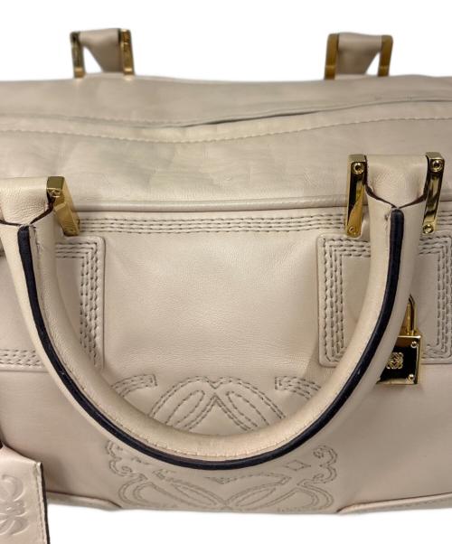 LOEWE（ロエベ）LOEWE (ロエベ) ハンドバッグ　アマソナ28 ベージュの古着・服飾アイテム