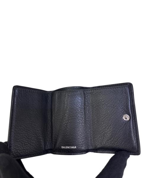 BALENCIAGA（バレンシアガ）BALENCIAGA (バレンシアガ) 3つ折り財布　ペーパーミニウォレット ブラックの古着・服飾アイテム
