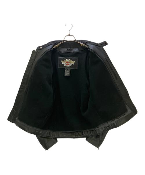 HARLEY-DAVIDSON（ハーレーダビッドソン）HARLEY-DAVIDSON (ハーレーダビッドソン) シングルライダースジャケット ブラック サイズ:Lの古着・服飾アイテム