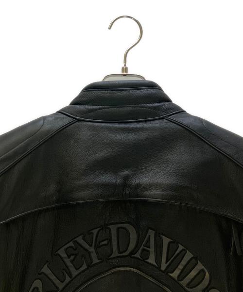 HARLEY-DAVIDSON（ハーレーダビッドソン）HARLEY-DAVIDSON (ハーレーダビッドソン) シングルライダースジャケット ブラック サイズ:Lの古着・服飾アイテム