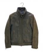 BURBERRY BLACK LABELバーバリーブラックレーベル）の古着「レザージャケット」｜ブラウン