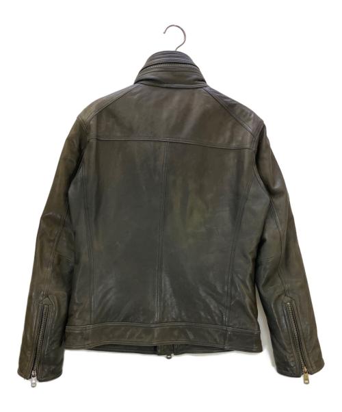 BURBERRY BLACK LABEL（バーバリーブラックレーベル）BURBERRY BLACK LABEL (バーバリーブラックレーベル) レザージャケット ブラウン サイズ:Mの古着・服飾アイテム