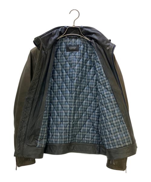 BURBERRY BLACK LABEL（バーバリーブラックレーベル）BURBERRY BLACK LABEL (バーバリーブラックレーベル) レザージャケット ブラウン サイズ:Mの古着・服飾アイテム