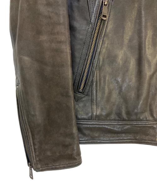 BURBERRY BLACK LABEL（バーバリーブラックレーベル）BURBERRY BLACK LABEL (バーバリーブラックレーベル) レザージャケット ブラウン サイズ:Mの古着・服飾アイテム