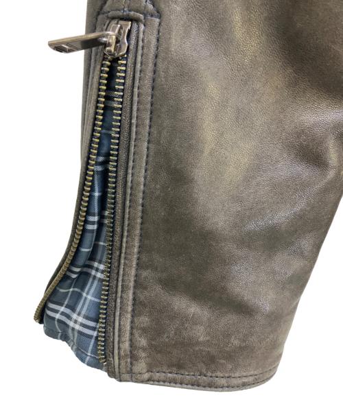 BURBERRY BLACK LABEL（バーバリーブラックレーベル）BURBERRY BLACK LABEL (バーバリーブラックレーベル) レザージャケット ブラウン サイズ:Mの古着・服飾アイテム