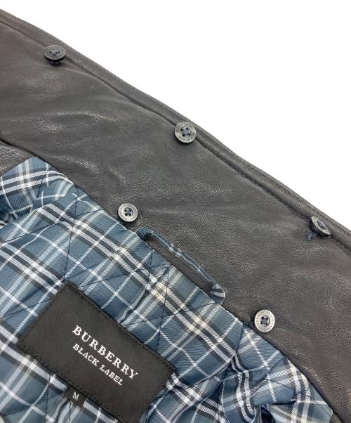BURBERRY BLACK LABEL（バーバリーブラックレーベル）BURBERRY BLACK LABEL (バーバリーブラックレーベル) レザージャケット ブラウン サイズ:Mの古着・服飾アイテム