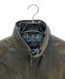 中古・古着 BURBERRY BLACK LABEL (バーバリーブラックレーベル) レザージャケット ブラウン サイズ:M：10000円