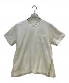 sacaiサカイ）の古着「サイドプリーツTシャツ」｜ホワイト