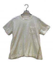 sacai（サカイ）の古着「サイドプリーツTシャツ」｜ホワイト