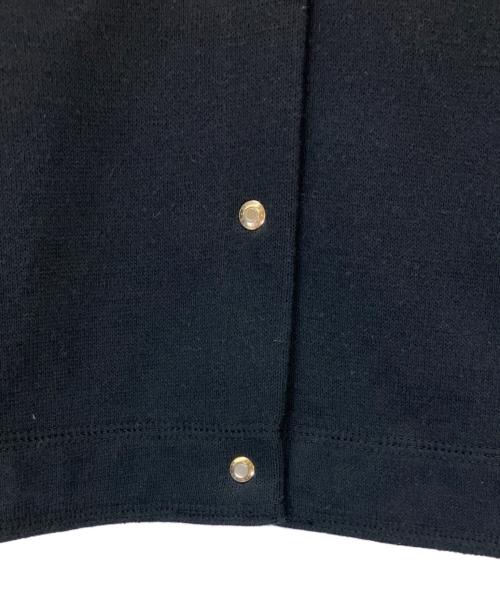 DRAWER（ドゥロワー）DRAWER (ドゥロワー) ノーカラー スナップボタン カーディガン ブラック サイズ:2の古着・服飾アイテム