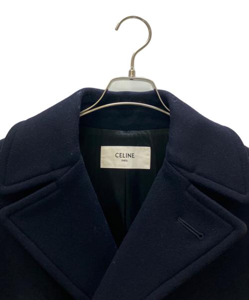 CELINE（セリーヌ）CELINE (セリーヌ) ウール オーバーサイズ Pコート ネイビー サイズ:36の古着・服飾アイテム
