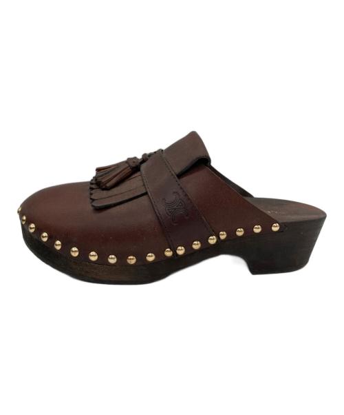 CELINE（セリーヌ）CELINE (セリーヌ) シューズ レ・ボワ・クロッグ ブラウン サイズ:38の古着・服飾アイテム