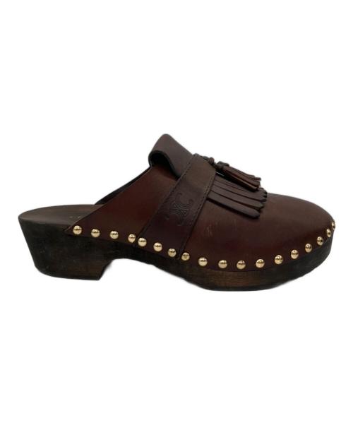 CELINE（セリーヌ）CELINE (セリーヌ) シューズ レ・ボワ・クロッグ ブラウン サイズ:38の古着・服飾アイテム